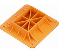 Wiltec Embase tout-terrain pour cric Hi-Lift – taille plaque intérieure 200 x 124 x 61 mm – dimensions extérieures 292 x 292 mm – PP – Plaque de support anti-enlisement pour Cric de ferme Farm Jack