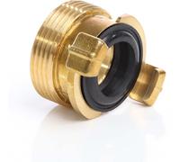 Wiltec Embout de tuyau en laiton avec griffes - 540 x 350 x 440 mm - Connecteur de raccord rapide - Filetage mâle DN32 (1 1/4") - pour Tuyau d’eau d’arrosage
