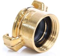 Wiltec Embout de tuyau en laiton avec griffes - 550 x 320 x 440 mm - Connecteur de raccord rapide - Filetage femelle DN25 (1") - pour Tuyau d’eau d’arrosage