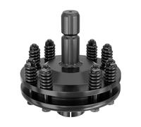 WilTec Embrayage de Cardan - 6 Dents / 1 3/8" (34,9 mm) / Filets Femelle et Mâle / 1200 Nm Max. - Raccord pour Arbre de Transmission - Couleur Noire