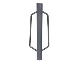 Wiltec Enfonce pieux manuel - Ø 76 mm - 8 kg env. - en Acier - avec Poignées - Pilon à poteau, Cloche enfonce piquet pour la Construction de Clôture & le Compactage de sol