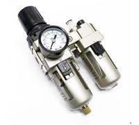 Wiltec Ensemble de traitement d'air comprimé - 120 x 95 x 200 mm - raccord 12,91 mm - max. 10 bars - avec Filtre Régulateur Manomètr