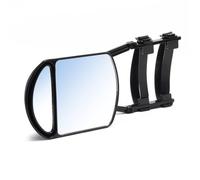 Wiltec Extension de Rétroviseur de caravane double miroir - plat 140 x 150 mm et convexe 135 x 50 mm - avec Insert angle mort - Adaptation universelle - Visibilité supplémentaire - pour Caravanes