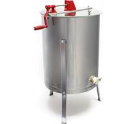 Wiltec Extracteur de miel manuel – avec 4 Cadres à fils DNM – Centrifugueuse apicole pour Pressage à froid – Apiculture Apiculteurs