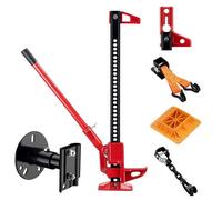 Wiltec Farm Jack - Kit professionnel pour utilisations extrêmes, cric jusqu'à 3000 kg avec plaque d'appui, adaptateur levage roue, a