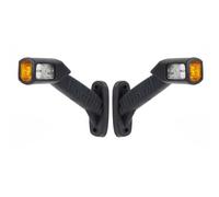 WilTec Feux de Position latéraux - 2X 4 LED 12 V - Forme carrée - 182 x 140 mm - Feux d’encombrement Gabarit - Éclairage Routier pour Remorque Camping Car Camion