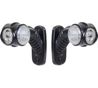 Wiltec Feux de position latéraux – 2x 4 LED 12 V – Forme ronde – 110 x 127 mm – Feux d’encombrement Gabarit – Éclairage routier pour Remorque Camping car Camion