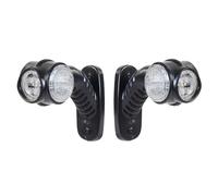WilTec Feux de Position latéraux - 2X 4 LED 12 V - Forme Ronde - 110 x 127 mm - Feux d’encombrement Gabarit - Éclairage Routier pour Remorque Camping Car Camion
