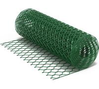 Wiltec Fil de grillage Vert à mailles alvéolaires 25 x 25 mm - 10 m x 120 cm - en Acier galvanisé revêtus par PVC - Rouleau Clôture pour Volière Clapier Jardin Sylviculture Agriculture