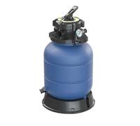 WilTec Filtre à Sable et Particules - 60 x 33 cm - avec Cuve filtrante et 5 Positions de réglage Dont Rinçage et Hivernage - Max. 21 kg - pour Filtration Swimming Pool Piscine Hors-Sol