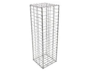 Wiltec Gabion - 100 x 30 x 30 cm - Largeur maille 5 x 10 cm - Mur Paroi en pierre, Bordure de jardin, Espalier à Grillage métallique, Clôture, Panier - pour Jardinage, Paysagisme