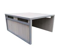 Wiltec Garage de Robot tondeuse - 800 x 700 x 380 mm - Couleur grise -