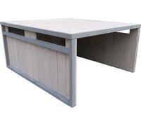 Garage de Robot tondeuse Toit en pente Bois massif Abri Automower Carport Gris 80x70x38cm - 52105