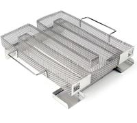 Wiltec Générateur de fumée froide 22,5x22,5x5,5cm r Acier fin Serpentin Fumoi Fumaison Accessoires BBQ Smoker Viande Légumes Poisson Saumon