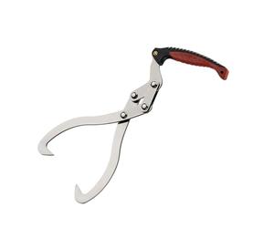 Wiltec Grappin forestier manuel jusqu’à 100 kg - en Acier et caoutchouc - Ouverture max. 30 cm - Longueur 44 cm - Pince forestière sylviculture, forêts, scierie, travail du bois