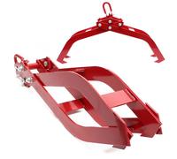 Wiltec Grappin forestier pour troncs - 260 x 155 x 900 mm - Ouverture max. 850 mm - Force max. 1500 kg - Outil pince de levage avec 4 Mandrins de serrage