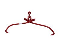 Wiltec Grappin forestier pour Troncs - 310 x 50 x 950 mm - Ouverture max. 810 mm - Force max. 700 kg - Outil pince de levage avec 2 Mandrins de serrage - Griffe Pince forestière pour grumes, débardage