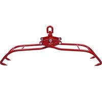 Wiltec Grappin forestier pour troncs – 475 x 270 x 1180 mm – Ouverture max. 930 mm – Force max. 1000 kg – Outil pince de levage avec 4 Mandrins de serrage – Griffe Pince forestière pour grumes, débard