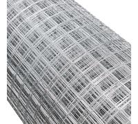 Wiltec Grillage à mailles - 1 m x 25 m / Épaisseur fil 1,2 mm / Maille 25 x 25 mm - en Acier galvanisé - Grille métallique pour Volière Clapier Clôture Jardin Sylviculture Agriculture
