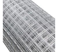 Wiltec Grillage à Mailles - 1 m x 25 m/Épaisseur Fil 1,2 mm/Maille 25 x 25 mm - en Acier galvanisé - Grille métallique pour Volière Clapier Clôture Jardin Sylviculture Agriculture