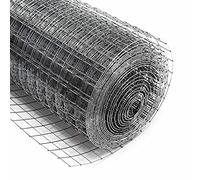 Wiltec Grillage à mailles - 5 m x 100 cm/Épaisseur fil 0,7 mm/Maille 12 x 12 mm - en Acier galvanisé - Grille métallique pour Volière Clapier Clôture Jardin Sylviculture Agriculture