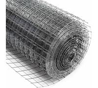 Wiltec Grillage à mailles - 5 m x 50 cm / Épaisseur fil 0,7 mm / Maille 12 x 12 mm - en Acier galvanisé - Grille métallique pour Volière Clapier Clôture Jardin Sylviculture Agriculture