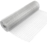 Wiltec Grillage de volière Acier Galvanisé – Mailles 13 mm Hexagonal Hauteur 1 m Longueur 10 m Fil Ø 0,6 mm – Lapin Grillage à poule Grillage animaux Terrasse Jardin Clôture Enclos