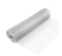 Wiltec Grillage de volière Acier Galvanisé - Mailles 25 mm Hexagonal Hauteur 1 m Longueur 10 m Fil Ø 0,7 mm - Lapin Grillage à poule Grillage animaux Terrasse Jardin Clôture Enclos