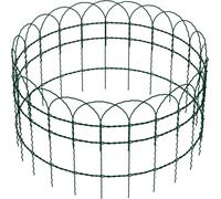 Wiltec Grillage souple Mailles 9x15 cm Hauteur 0,4 m Longueur 25m Acier revêtu de PVC Fil Ø 2mm Clôture Jardin Bordure décorative Délimitation Espace Protection plantes Jardinage Grillage Deco