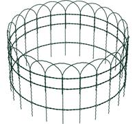 Wiltec Grillage souple Mailles 9x15 cm Hauteur 0,65 m Longueur 10m Acier revêtu de PVC Fil Ø 2mm Clôture Jardin Bordure décorative Délimitation Espace Protection plantes Jardinage Grillage Deco