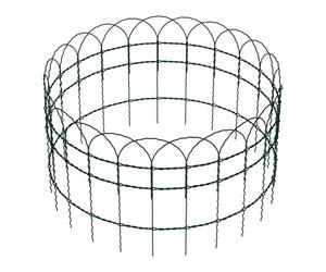 Wiltec Grillage souple Mailles 9x15 cm Hauteur 0,65 m Longueur 10m Acier revêtu de PVC Fil Ø 2mm Clôture Jardin Bordure décorative Délimitation Espace Protection plantes Jardinage Grillage Deco