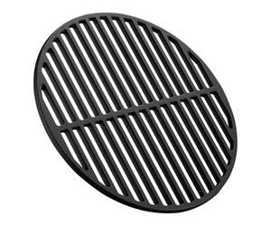 Wiltec Grille BBQ Ronde Ø 34,5 cm - en Fonte - Barbecue Charbon de bois ou à gaz - Grillade Cuisson - Terrasse Jardin Plancha - Viande Légumes Poisson