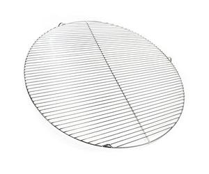 Wiltec Grille BBQ Ronde Ø 80cm Acier affiné V2A Barbecue Charbon de bois/à gaz Grillade Cuisson Terrasse Jardin Plancha Viande Légumes