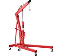 Wiltec Grue d’atelier – Capacité max. 1000 kg – Hauteur max. 1840 mm – Bras levage 857-1133 mm – Chèvre d’atelier en acier – Lève-moteur Hydraulique Pompe double Dispositif de levage