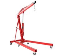 Wiltec Grue d’atelier - Capacité max. 2000 kg - Hauteur max. 2250 mm - Bras levage 1020-1550 mm - Chèvre d’atelier en acier - Lève-moteur Hydraulique Pompe double Dispositif de levage