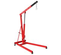 Wiltec Grue d’atelier - Capacité max. 500 kg - Hauteur max. 2230 mm - Bras levage 830-1280 mm - Chèvre d’atelier en acier - Lève-moteur Hydraulique Pompe double Dispositif de levage