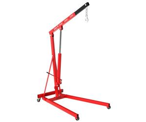 Wiltec Grue d’Atelier - Capacité Max. 500 kg - Hauteur Max. 2230 mm - Bras Levage 830-1280 mm - Chèvre d’Atelier en Acier - Lève-Moteur Hydraulique Pompe Double Dispositif de Levage