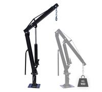 Wiltec Grue de levage de pick-up - Capacité de charge max. de 900 kg - Chèvre mécanique d'atelier avec Socle massif et Bras pivotant