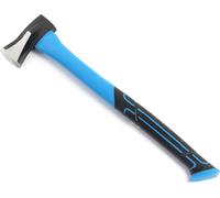 Wiltec Hachette à fendre – 610 x 140 x 50 mm – tête 1000 g, manche 600 mm – lame en acier carbone, manche en fibre de verre – Fendeur de bois de chauffage, Sylviculture, Jardin, Camping