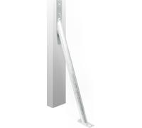 Wiltec Jambe de force 290 x 40 x 650 mm – en Acier galvanisé – Support pour clôture Ancre de sol pour poteau Brise-vent – Protection contre les intempéries au jardin
