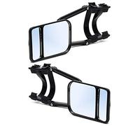 Wiltec Jeu 2x Extension de Rétroviseur universel pour camping-car - 2 miroirs 1 plat de 125 x 115 mm, 1 convexe de 105 x 45 mm - Visibilité supplémentraire - pour Caravanes