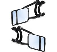 Wiltec Jeu 2x Extension de Rétroviseur universel pour camping-car – 2 miroirs 1 plat de 125 x 115 mm, 1 convexe de 105 x 45 mm – Visibilité supplémentraire – pour Caravanes