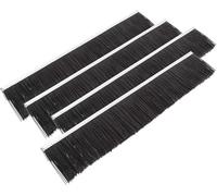 Wiltec Jeu 4x Brosse de rechange 62 cm – pour Balayeur à pelouse 120 cm – pour Balai ramasseur autoporté pour Tondeuse autoportée Tracteur de pelouse Nettoyeur de pelouse