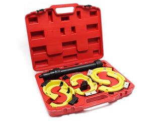 WilTec Jeu Compresseurs de Ressorts d’amortisseurs MC Pherson - Jambe de Force 1000 kg - avec 1 Compresseur de Ressort et 3 Paires de mâchoires - Nombreuses modèles Voitures