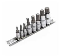 Wiltec Jeu de douilles XZN Denture multiple 8 Pièces M4-M16 Douille Clés Outil Kit