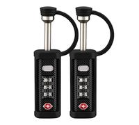 Wiltec Jeu Serrure à combinaison pour mallette pour armes - malette certifiée TSA - avec Arceau - Acier trempé - 3 mollettes réglables - pour Valise fusil de chasse, carabine, chasseur Serrure Antivol