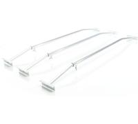 Wiltec Kit 3x Arceau réglable de 100 à 145 mm en Aluminium pour bâches de remorque support de housse Accessoire Sécurité Bâche Armature