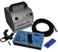 Wiltec Kit Airbrush avec compresseur AS 176 – 20-23 l/min – avec Pistolet aérographe 116, Godets & Accessoires – pour débutants et professionels – Aérographie, Tatouage, Nail Art, Peinture