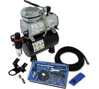 Wiltec Kit Airbrush avec compresseur AS 189 – réservoir 3 L 30 l/min – Pistolet aérographe 128, Godets & Accessoires – pour débutants et professionels – Aérographie, Tatouage, Nail Art, Peinture