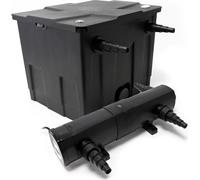 Wiltec Kit complet: CBF-350 Filtre de bassin jusqu'à 12000 L Biologique, CUV-224 lampe uv UVC Clarificateur avec 24 Watt Puissance UV-C